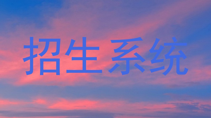 招生系统
