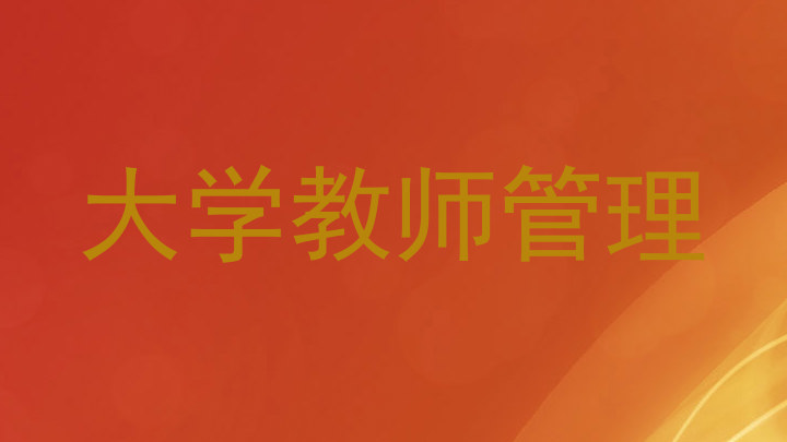 大学教师管理