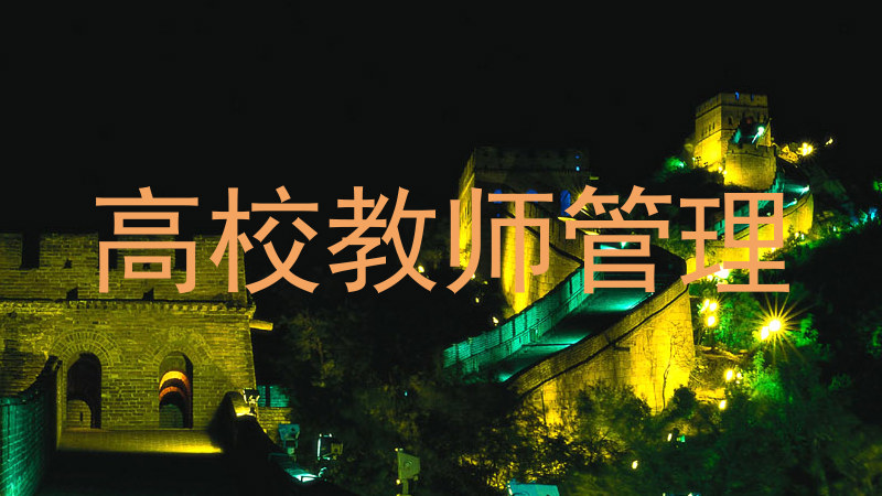 高校教师管理
