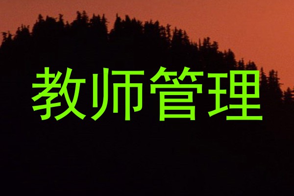 教师管理