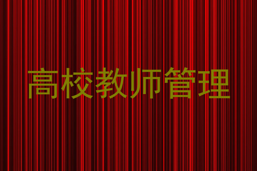 高校教师管理