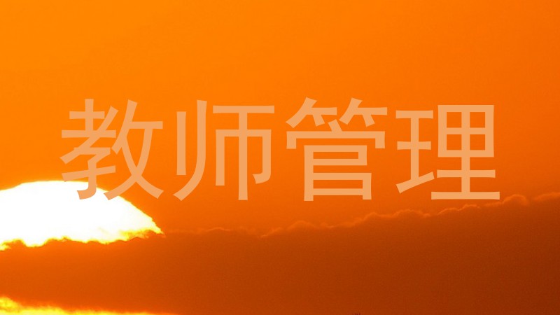 教师管理