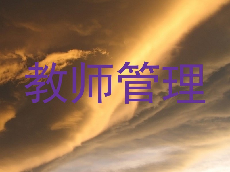 教师管理