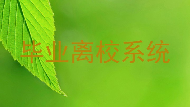 毕业离校系统