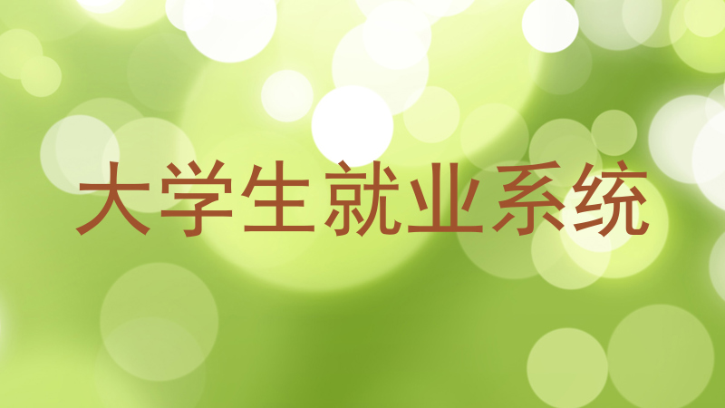 大学生就业系统