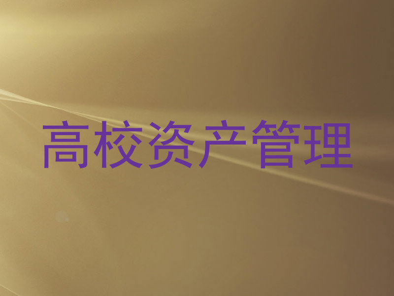 高校资产管理