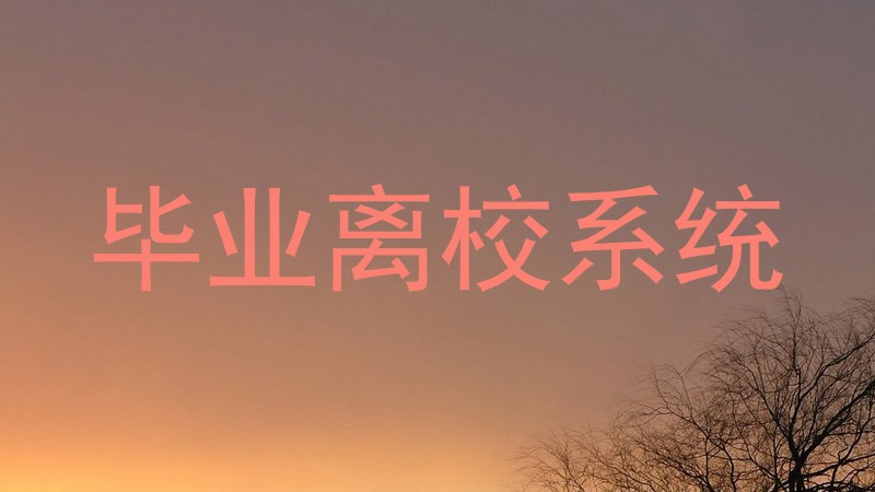 毕业离校系统