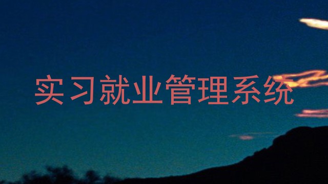实习就业管理系统
