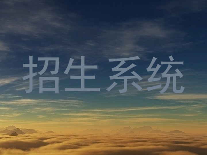 招生系统