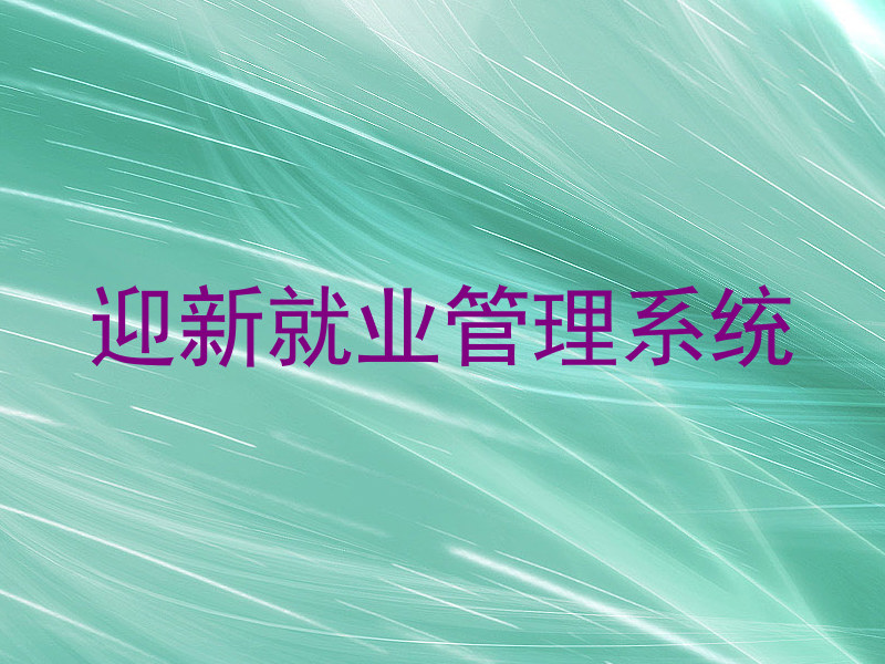 迎新就业管理系统