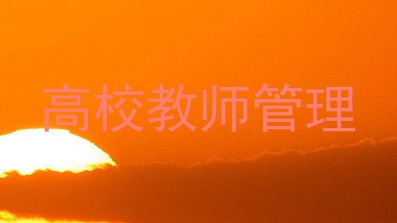 高校教师管理
