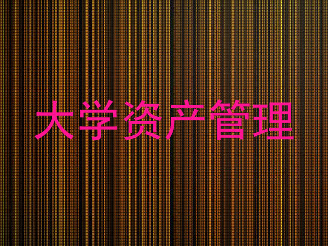 大学资产管理