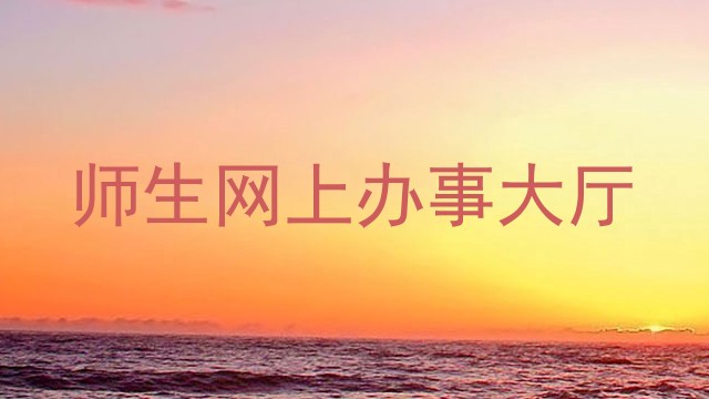 师生网上办事大厅