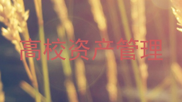 高校资产管理