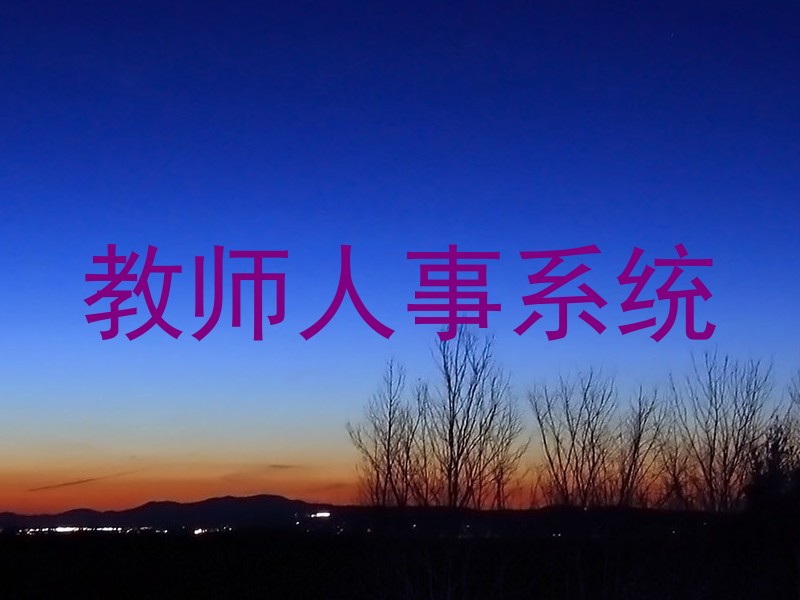 教师人事系统