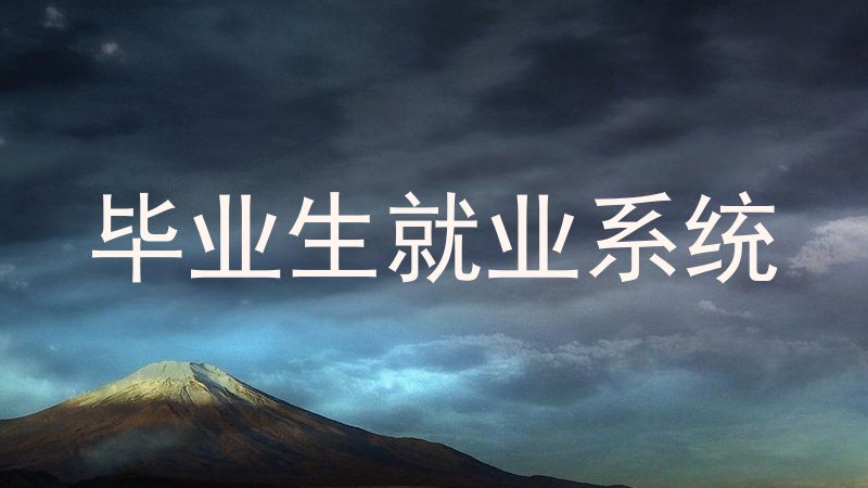 毕业生就业系统