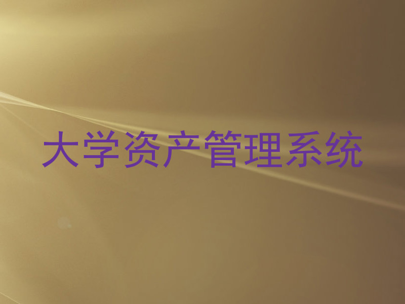 大学资产管理系统