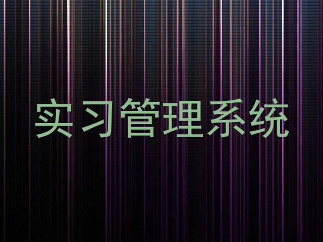 实习管理系统