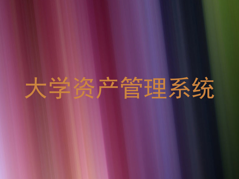 大学资产管理系统