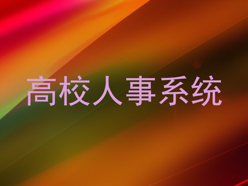 高校人事系统