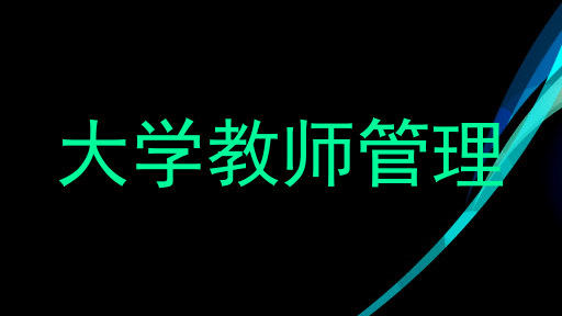 大学教师管理