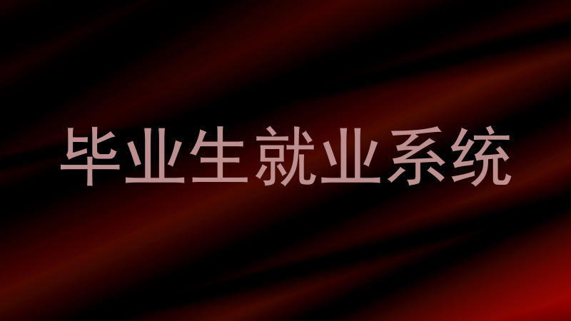 毕业生就业系统
