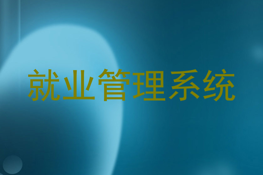 就业管理系统