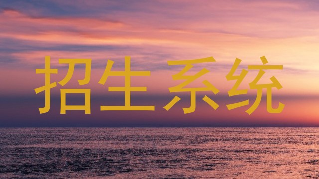 招生系统