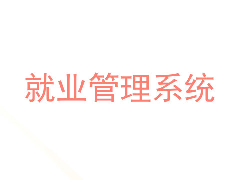 就业管理系统
