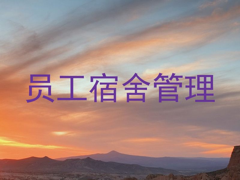 员工宿舍管理