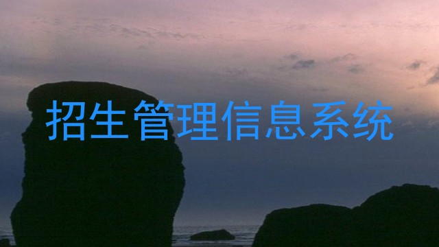 招生管理信息系统