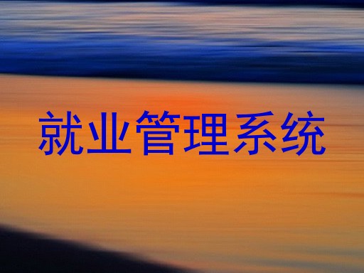 就业管理系统