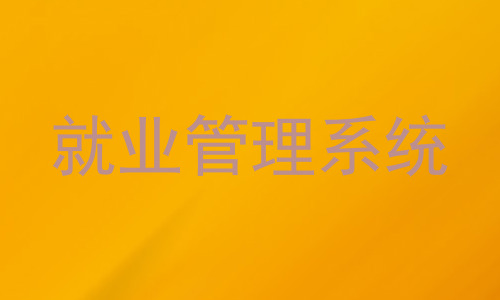 就业管理系统