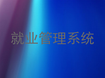 就业管理系统