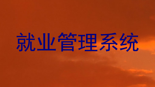 就业管理系统