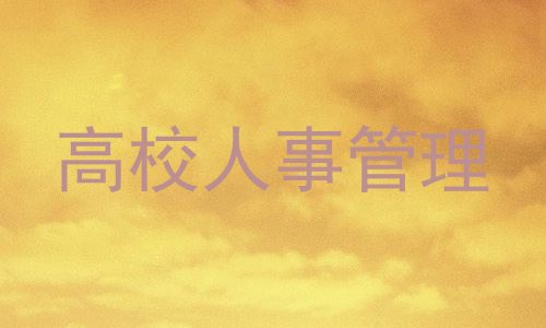 高校人事管理