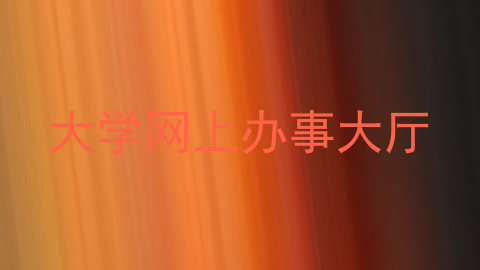 大学网上办事大厅