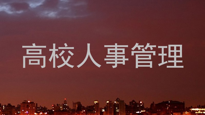 高校人事管理