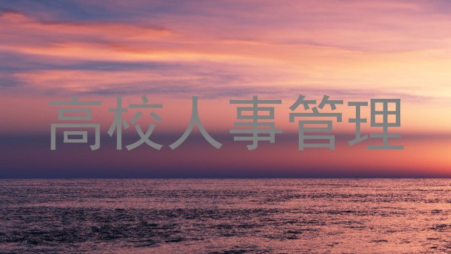 高校人事管理