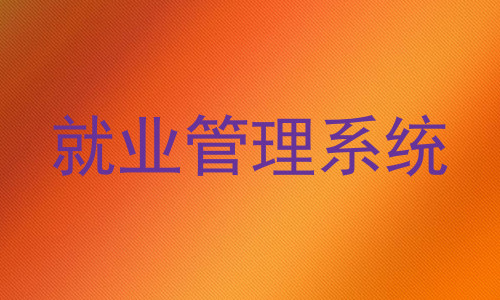 就业管理系统
