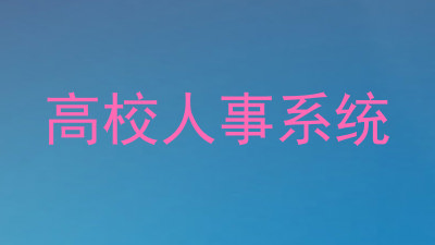 高校人事系统