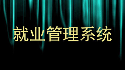 就业管理系统