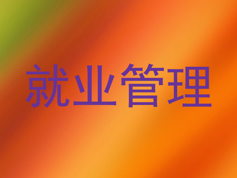 就业管理