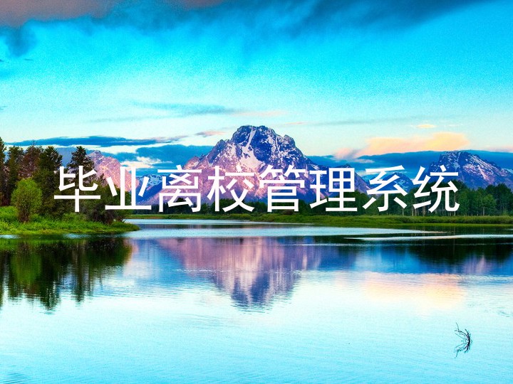 毕业离校管理系统