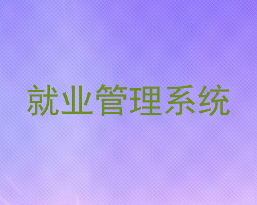 就业管理系统