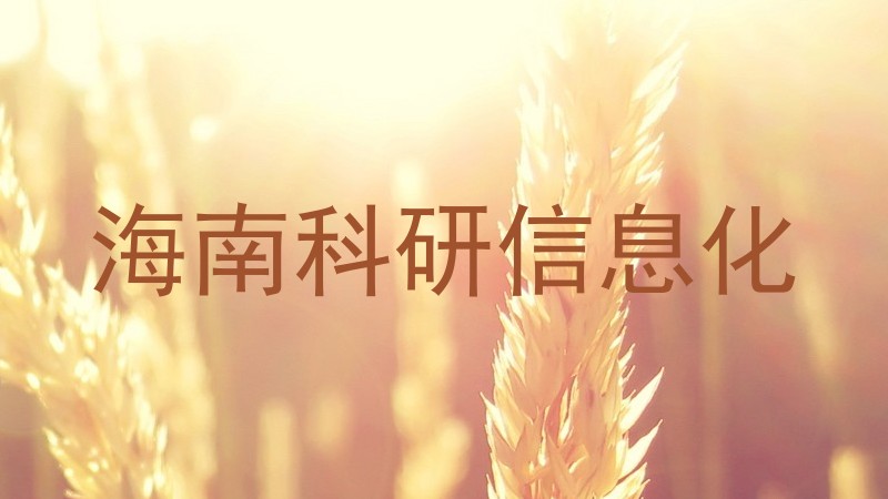 海南科研信息化