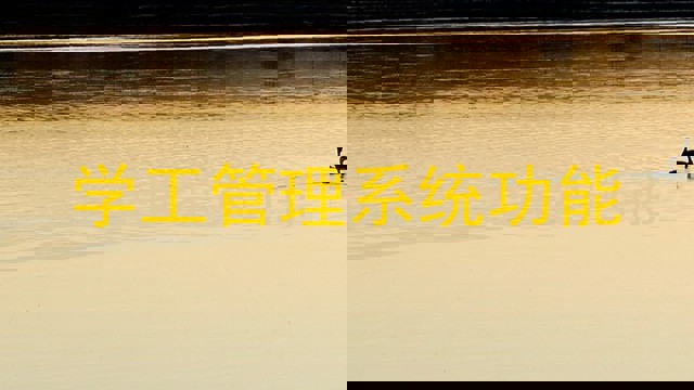 学工管理系统功能