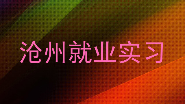 沧州就业实习