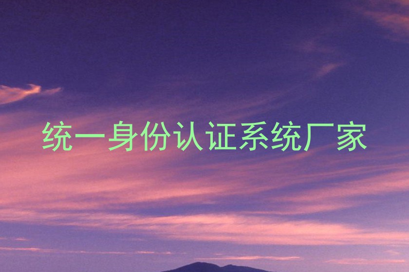 统一身份认证系统厂家