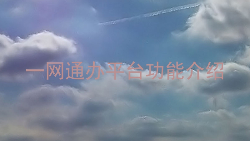 一网通办平台功能介绍